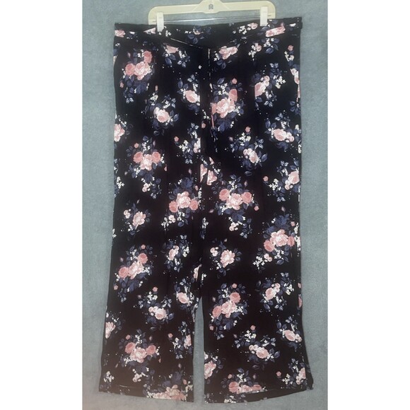 Torrid Pants Womens 3X Wide Leg Palazzo Floral Flowy Statement Capsule Casual - Picture 1 of 11
